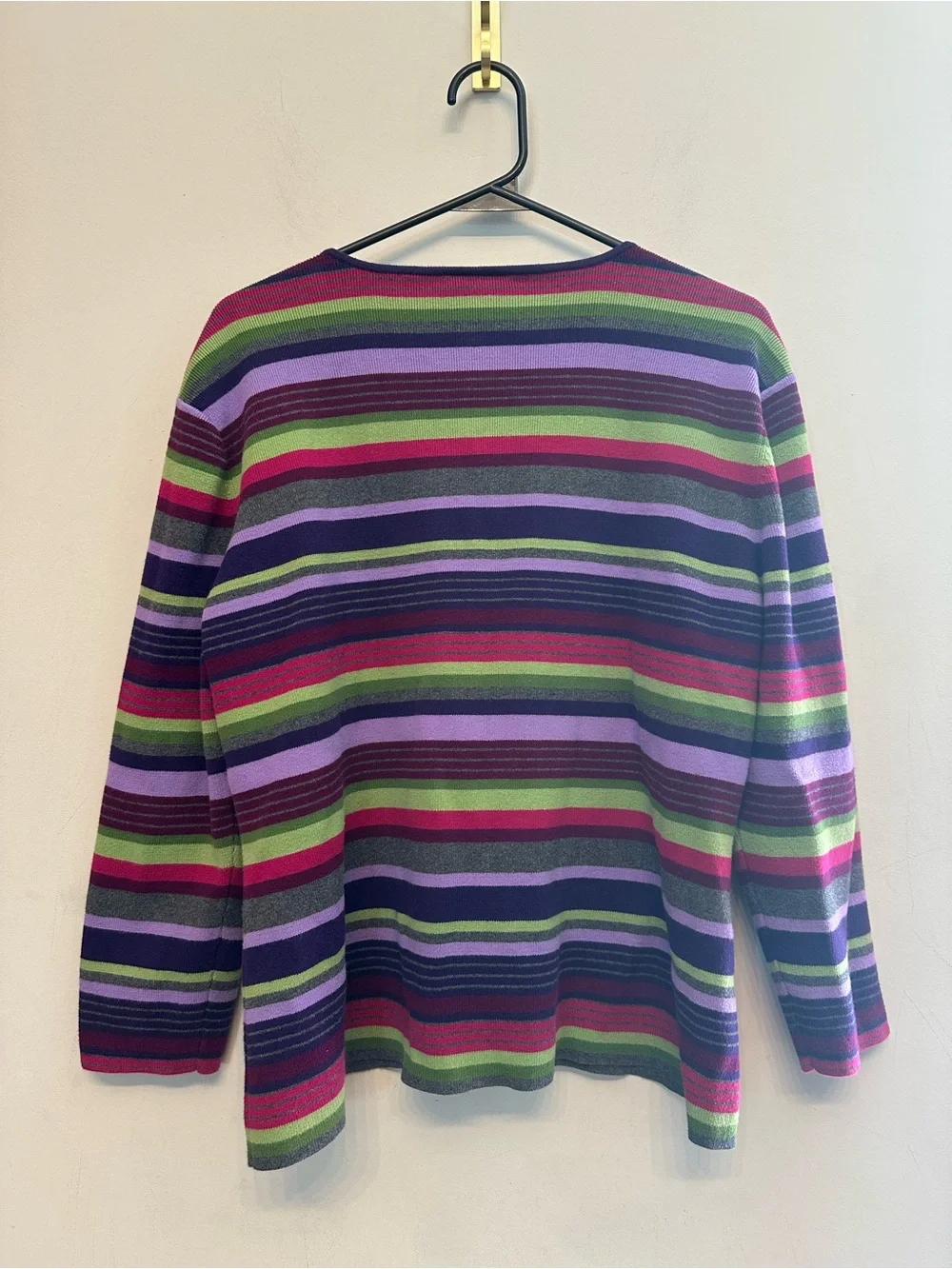 Vintage Y2K Talbots Grunge/Skater Vibes Striped V-Neck Sweater XL